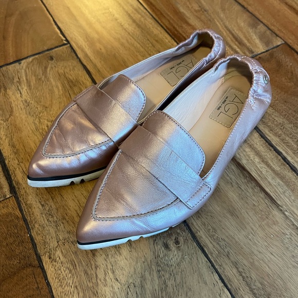 AGL micro pointed toe loafer pink size US 7/ EU 37 - Picture 4 of 6